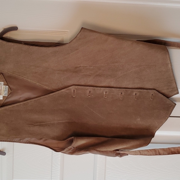 Vintage Cambridge Dry Goods Suede Leather Vest, Size L - Picture 1 of 10